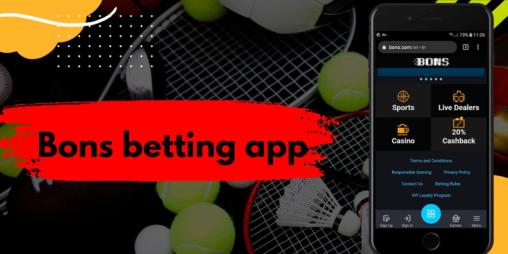 Bons betting app from their official website